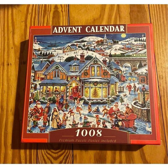 Advent Calendar Christmas Jigsaw Puzzle 24 Days 1000 Pieces - Picture 1 of 4